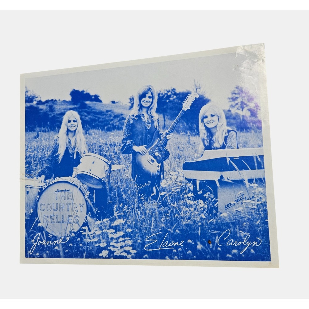 VTG 70s The Country Belles:‎ Carolyn, Elaine, Joanne Singer Press Photo SIGNED